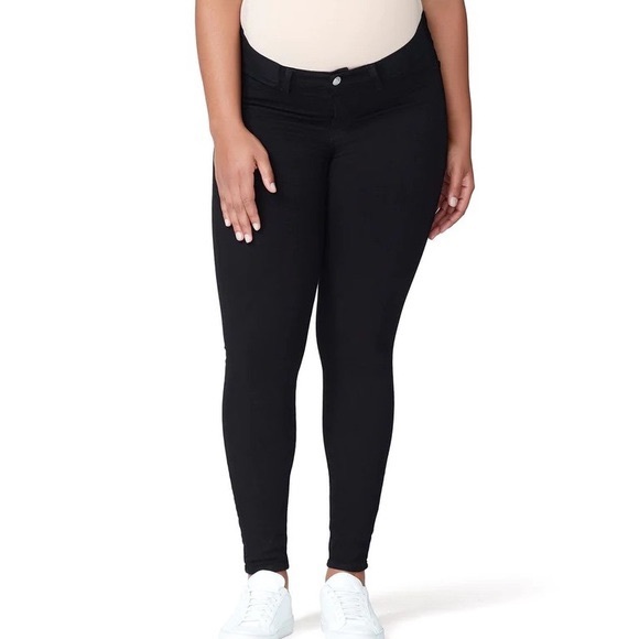 Good American Denim - Good American Good Mama Low Rise Maternity Jeans in Black
